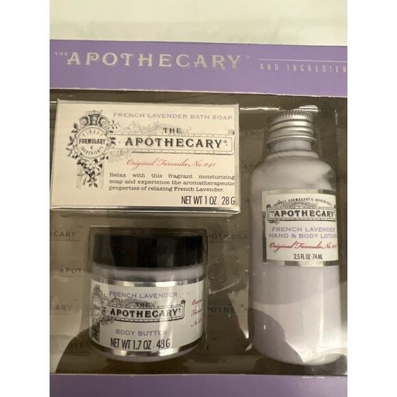 Apothecary Soothing French Lavender Bath Collection 4 PCS Gift Set - Picture 5 of 5